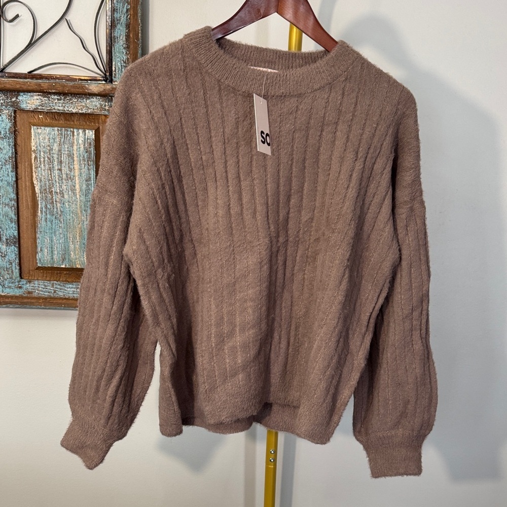 SO Taupe Knit Sweater